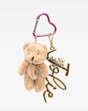 Chaveiro de ursinho de pelúcia da Petite Jolie.